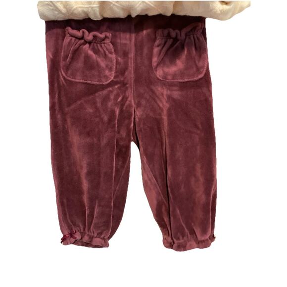 Gymboree Girls Size 12 To 18 Months Cardigan With Velour Pants Set - Picture 2 of 3